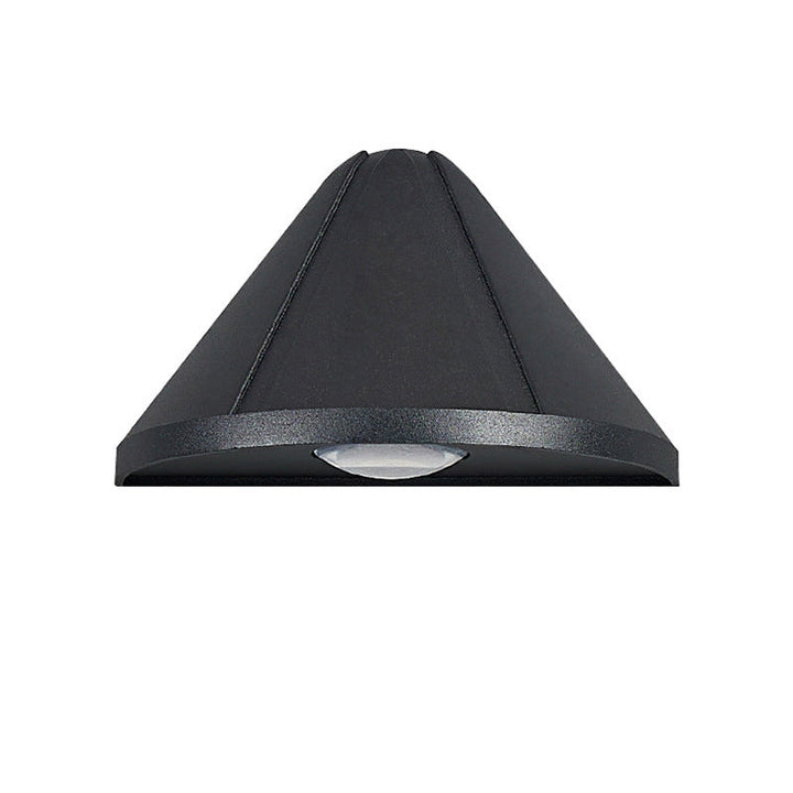 Modern Minimalist Waterproof Triangle Semicircle Die-Cast Aluminum PC LED Wall Sconce Lamp For Outdoor Patio | Kalsten