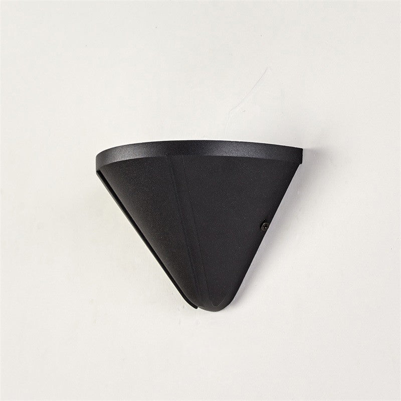 Modern Minimalist Waterproof Triangle Semicircle Die-Cast Aluminum PC LED Wall Sconce Lamp For Outdoor Patio | Kalsten