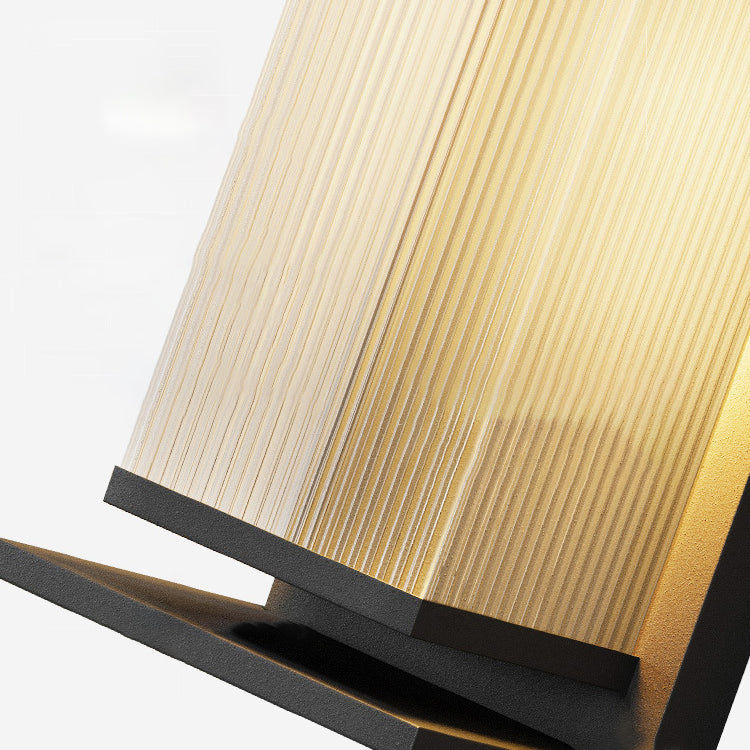 Modern Minimalist Solar Waterproof Rectangle Stripe Stainless Steel PC LED Outdoor Wall Sconce Lamp For Garden | Kalsten