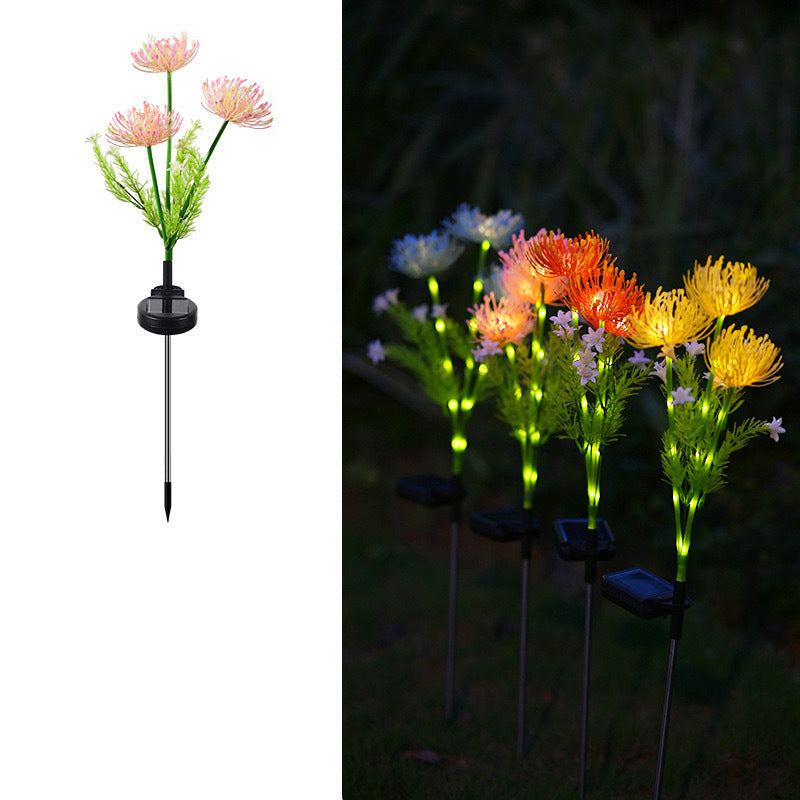 Modern Minimalist Solar Waterproof Simulation Petals Blade ABS Stainless Steel LED Ground Plug Landscape Lamp For Garden | Kalsten