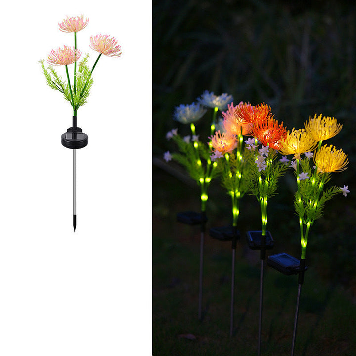 Modern Minimalist Solar Waterproof Simulation Petals Blade ABS Stainless Steel LED Ground Plug Landscape Lamp For Garden | Kalsten