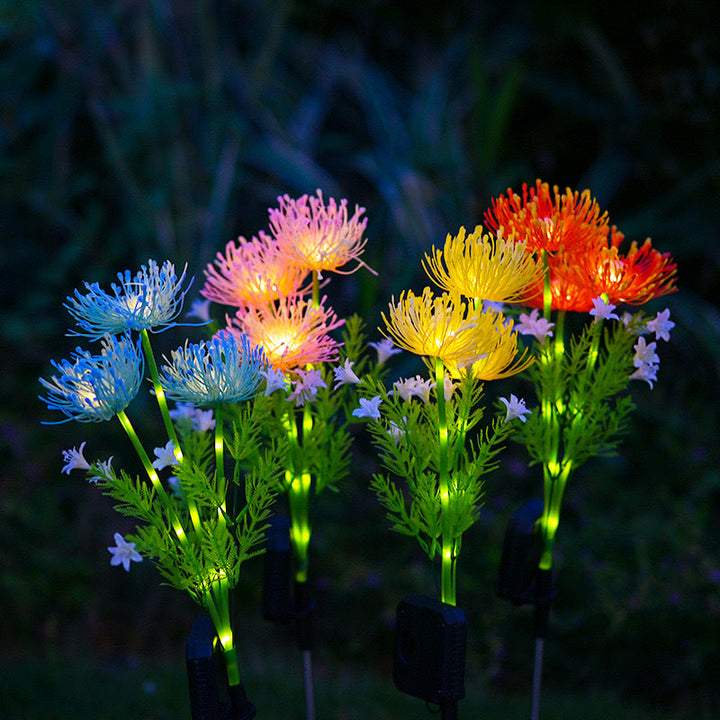 Modern Minimalist Solar Waterproof Simulation Petals Blade ABS Stainless Steel LED Ground Plug Landscape Lamp For Garden | Kalsten