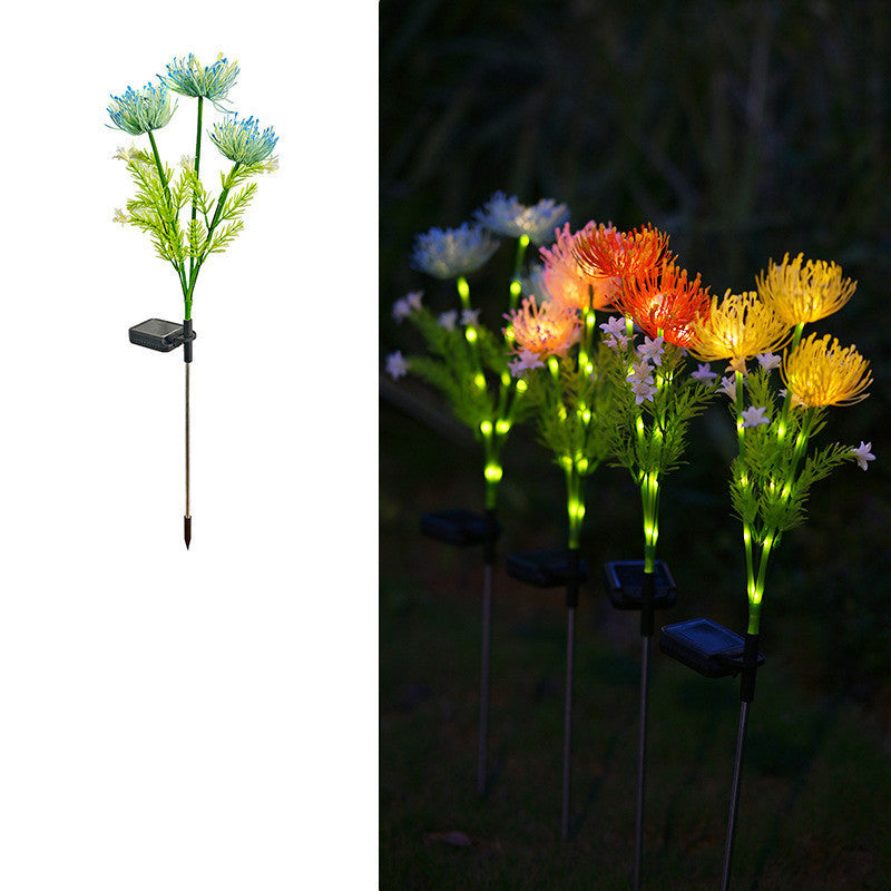 Modern Minimalist Solar Waterproof Simulation Petals Blade ABS Stainless Steel LED Ground Plug Landscape Lamp For Garden | Kalsten