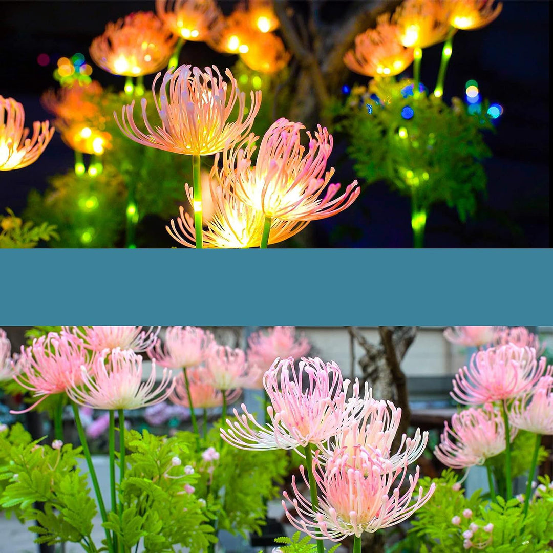 Modern Minimalist Solar Waterproof Simulation Petals Blade ABS Stainless Steel LED Ground Plug Landscape Lamp For Garden | Kalsten