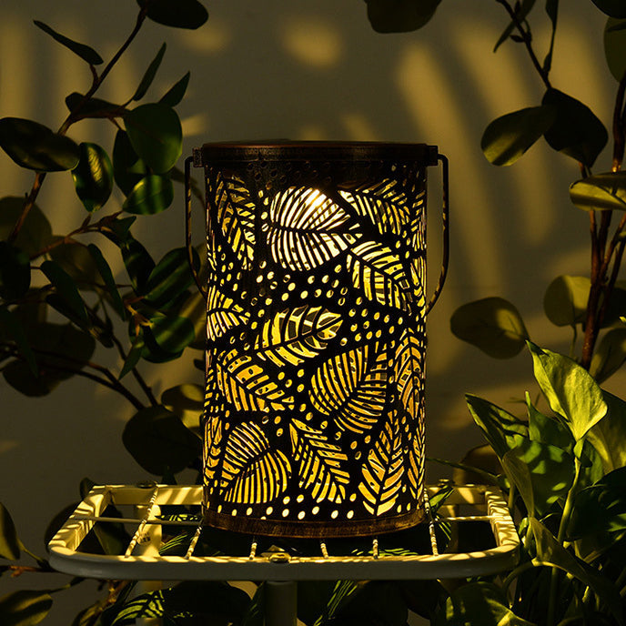 Traditional Vintage Solar Waterproof Cylinder Skeleton Tree Iron LED Outdoor Light For Garden | Kalsten