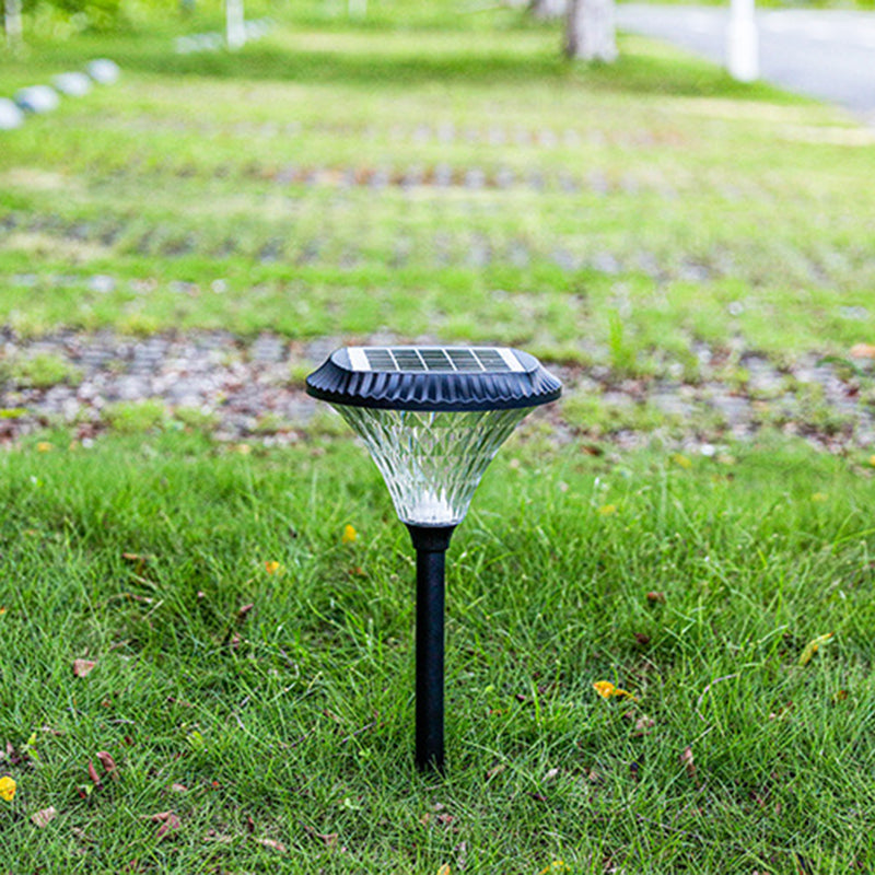 Modern Minimalist Solar Waterproof Diamond Round ABS PC LED Outdoor Light For Outdoor Patio | Kalsten