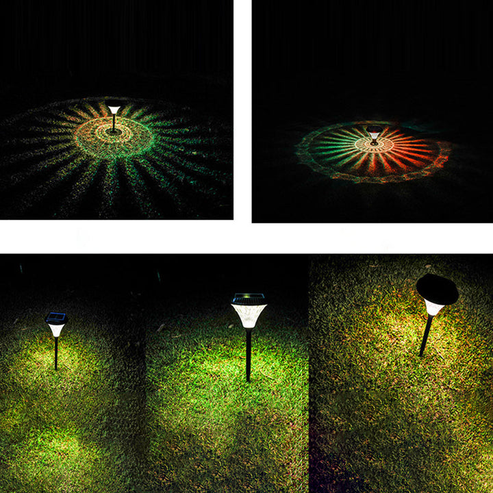 Modern Minimalist Solar Waterproof Diamond Round ABS PC LED Outdoor Light For Outdoor Patio | Kalsten