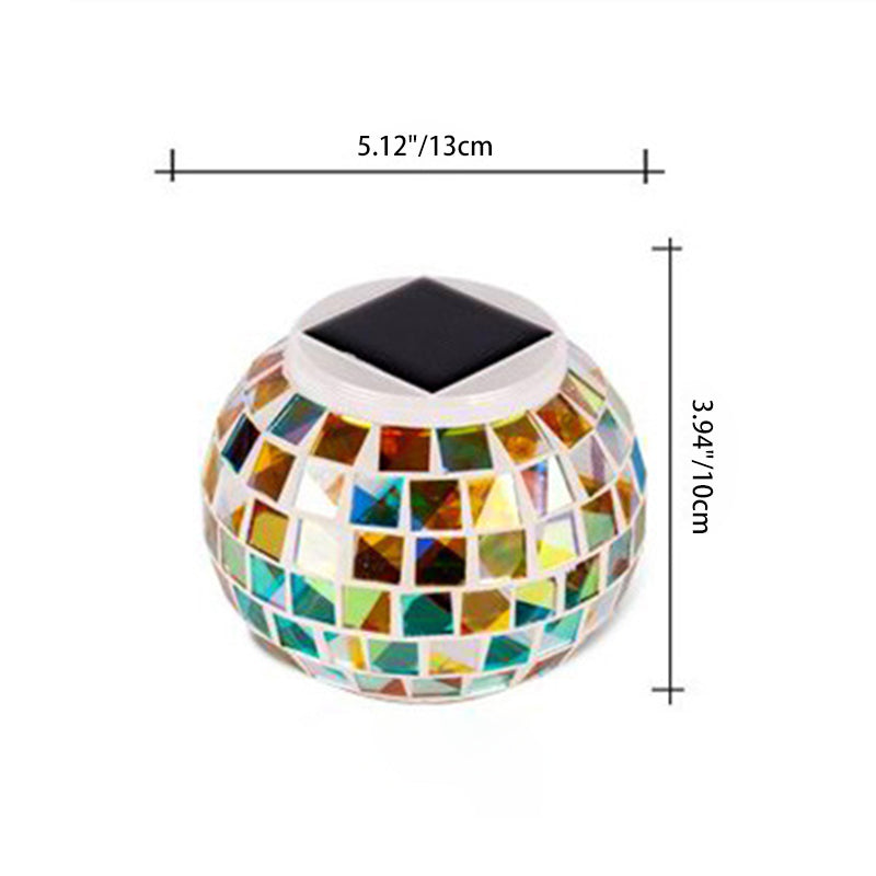 Contemporary Creative Solar Waterproof Sphere Square Plastic Glass LED Outdoor Landscape For Outdoor Patio | Kalsten