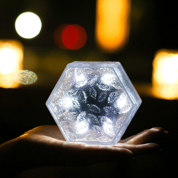 Modern Minimalist Solar Waterproof Hexagonal Ice Tile ABS PVC LED Lawn Landscape Light For Outdoor Patio | Kalsten