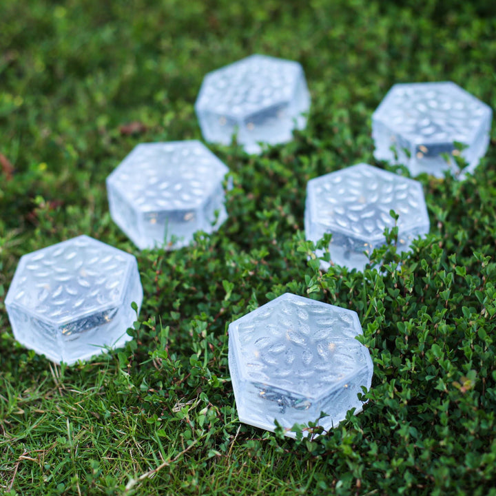 Modern Minimalist Solar Waterproof Hexagonal Ice Tile ABS PVC LED Lawn Landscape Light For Outdoor Patio | Kalsten