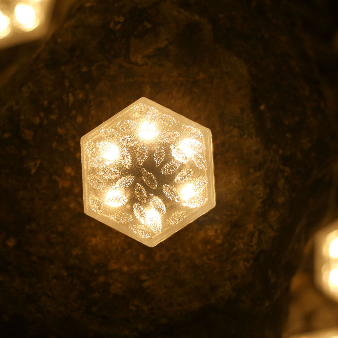 Modern Minimalist Solar Waterproof Hexagonal Ice Tile ABS PVC LED Lawn Landscape Light For Outdoor Patio | Kalsten