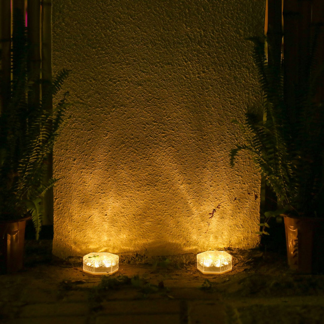 Modern Minimalist Solar Waterproof Hexagonal Ice Tile ABS PVC LED Lawn Landscape Light For Outdoor Patio | Kalsten