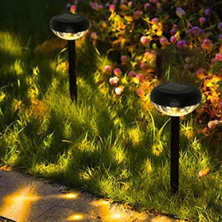 Contemporary Industrial ABS Round LED Solar Waterproof Lawn Insert Light For Outdoor Patio | Kalsten