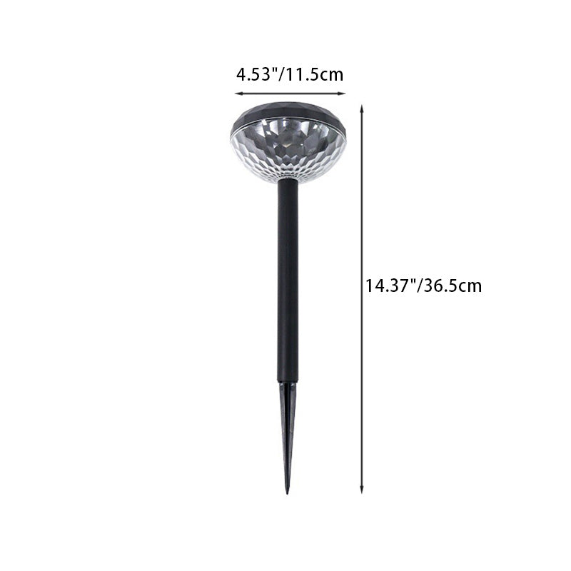 Contemporary Industrial ABS Round LED Solar Waterproof Lawn Insert Light For Outdoor Patio | Kalsten