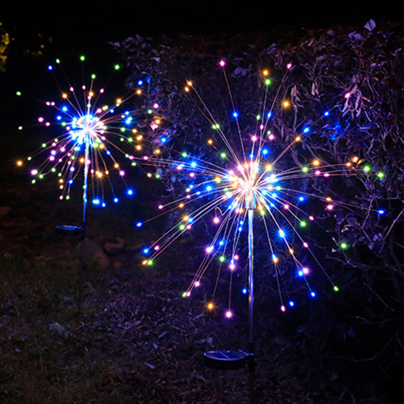 Contemporary Industrial Solar Firework Stainless Steel LED Waterproof Lawn Insert Light For Outdoor Patio | Kalsten