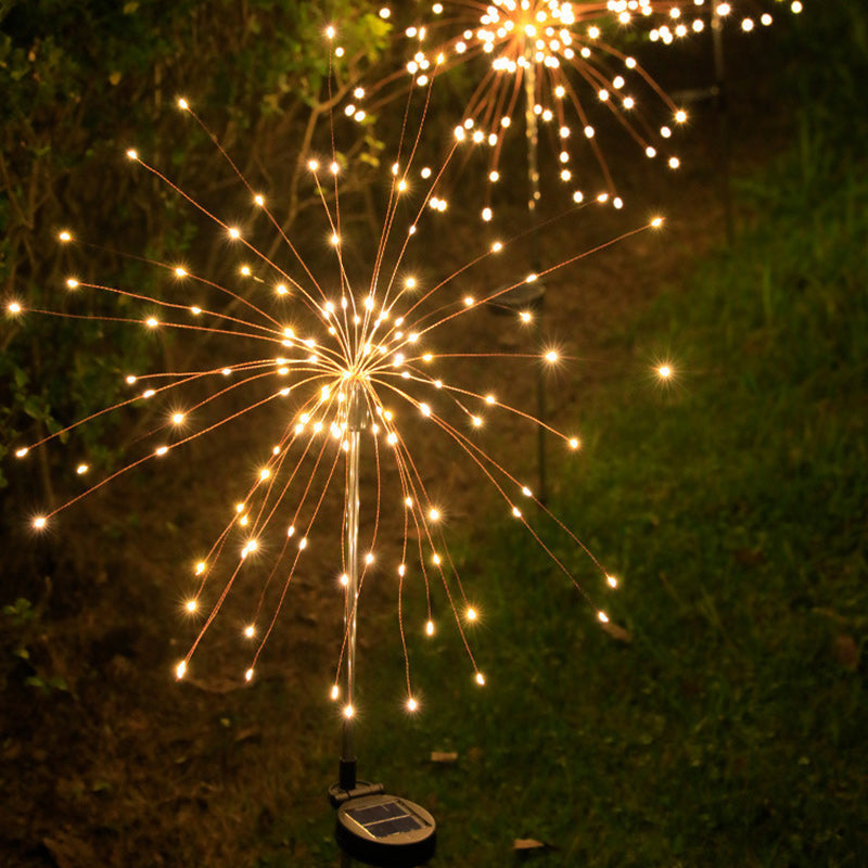 Contemporary Industrial Solar Firework Stainless Steel LED Waterproof Lawn Insert Light For Outdoor Patio | Kalsten