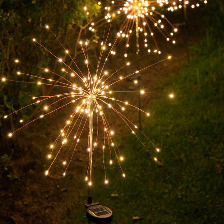 Contemporary Industrial Solar Firework Stainless Steel LED Waterproof Lawn Insert Light For Outdoor Patio | Kalsten