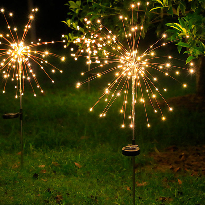 Contemporary Industrial Solar Firework Stainless Steel LED Waterproof Lawn Insert Light For Outdoor Patio | Kalsten
