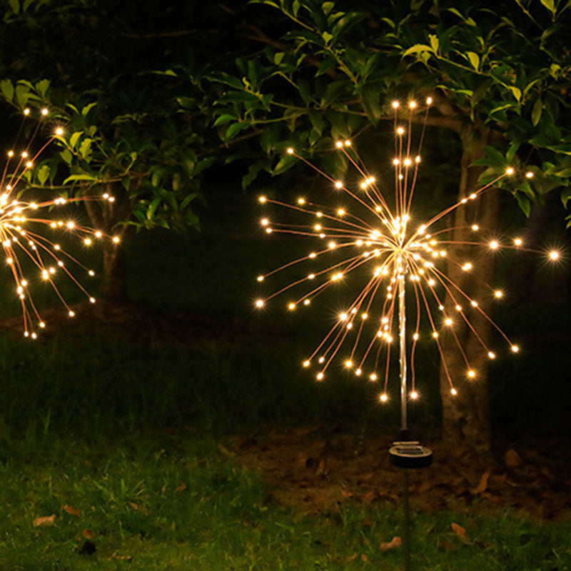 Contemporary Industrial Solar Firework Stainless Steel LED Waterproof Lawn Insert Light For Outdoor Patio | Kalsten