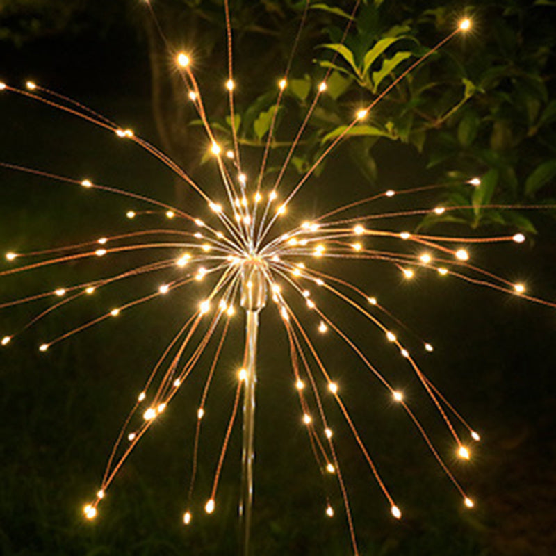 Contemporary Industrial Solar Firework Stainless Steel LED Waterproof Lawn Insert Light For Outdoor Patio | Kalsten