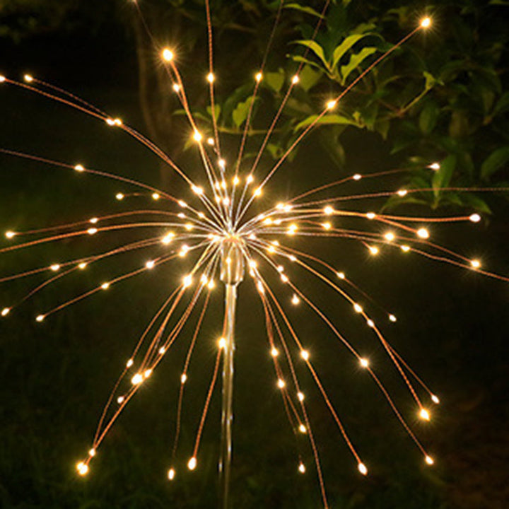 Contemporary Industrial Solar Firework Stainless Steel LED Waterproof Lawn Insert Light For Outdoor Patio | Kalsten