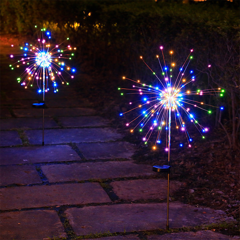 Contemporary Industrial Solar Firework Stainless Steel LED Waterproof Lawn Insert Light For Outdoor Patio | Kalsten
