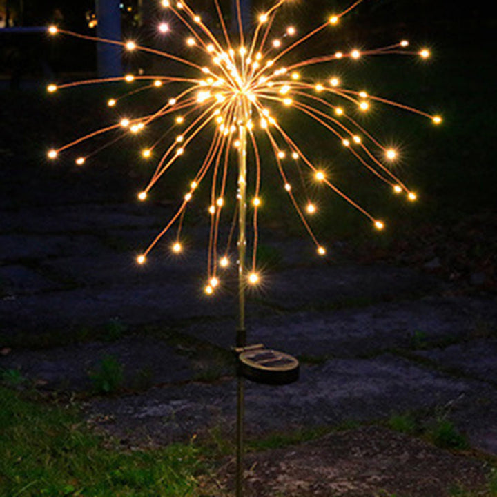 Contemporary Industrial Solar Firework Stainless Steel LED Waterproof Lawn Insert Light For Outdoor Patio | Kalsten