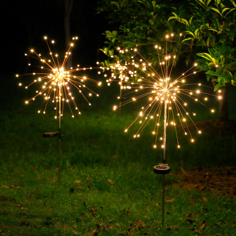Contemporary Industrial Solar Firework Stainless Steel LED Waterproof Lawn Insert Light For Outdoor Patio | Kalsten