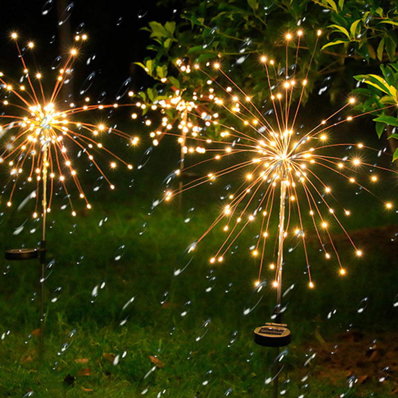Contemporary Industrial Solar Firework Stainless Steel LED Waterproof Lawn Insert Light For Outdoor Patio | Kalsten