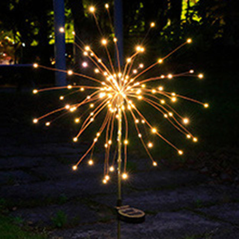 Contemporary Industrial Solar Firework Stainless Steel LED Waterproof Lawn Insert Light For Outdoor Patio | Kalsten