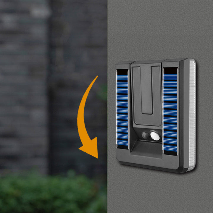 Contemporary Industrial Square ABS Solar Waterproof LED Outdoor Wall Sconce Lamp For Garden | Kalsten