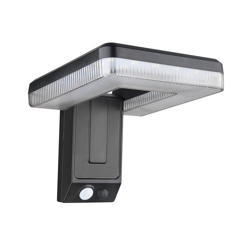 Contemporary Industrial Square ABS Solar Waterproof LED Outdoor Wall Sconce Lamp For Garden | Kalsten