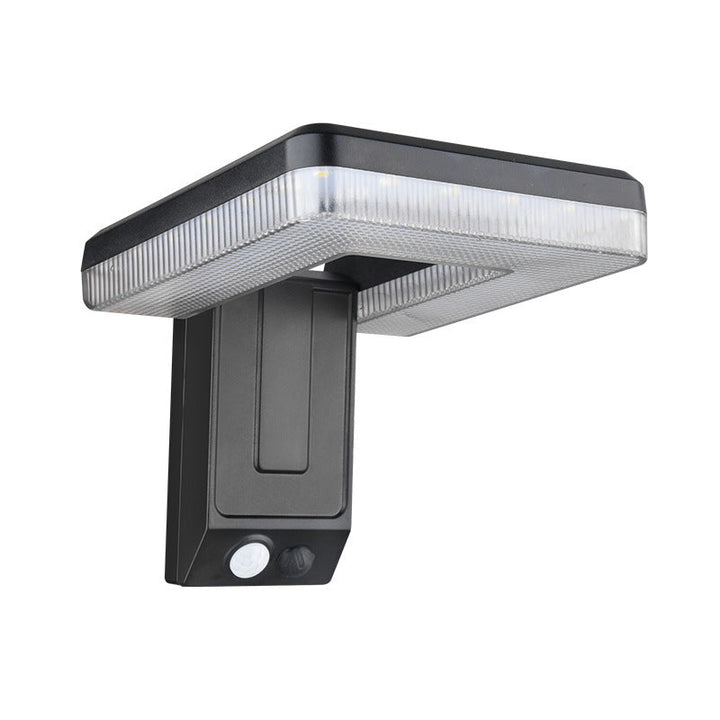 Contemporary Industrial Square ABS Solar Waterproof LED Outdoor Wall Sconce Lamp For Garden | Kalsten