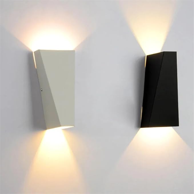 Modern Minimalist Aluminum Up And Down Illuminated LED Wall Sconce Lamp For Outdoor Patio | Kalsten