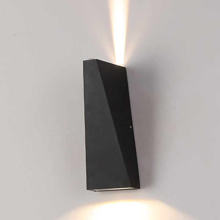 Modern Minimalist Aluminum Up And Down Illuminated LED Wall Sconce Lamp For Outdoor Patio | Kalsten