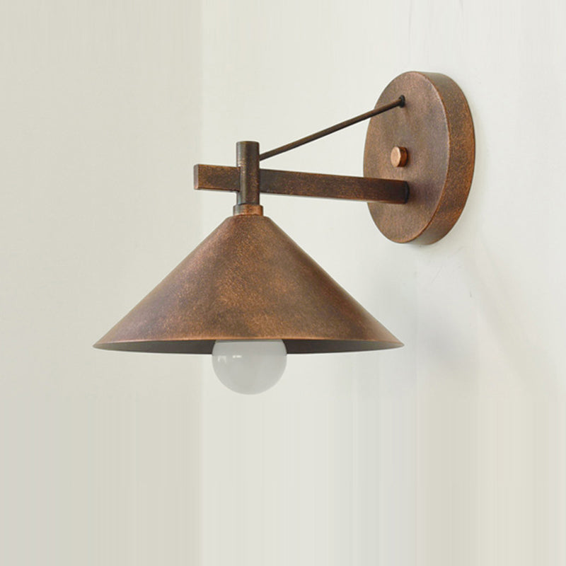 Contemporary Nordic Iron Geometric Cone 1-Light Outdoor Waterproof Wall Sconce Lamp For Garden | Kalsten