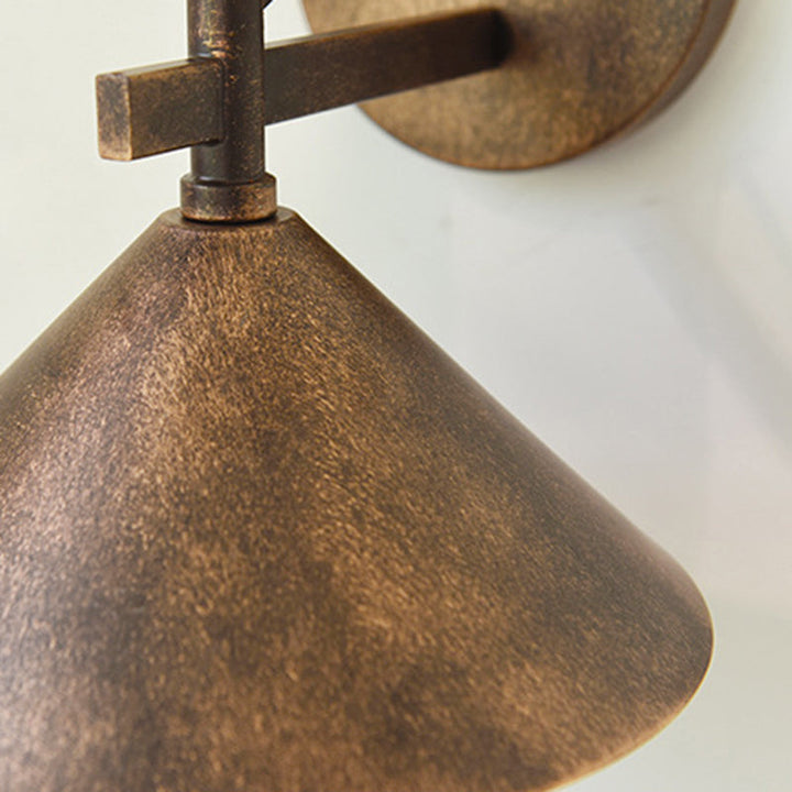 Contemporary Nordic Iron Geometric Cone 1-Light Outdoor Waterproof Wall Sconce Lamp For Garden | Kalsten