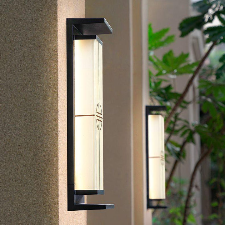 Contemporary Industrial Rectangular Aluminum Stainless Steel LED Outdoor Solar Wall Sconce Lamp For Outdoor Patio | Kalsten