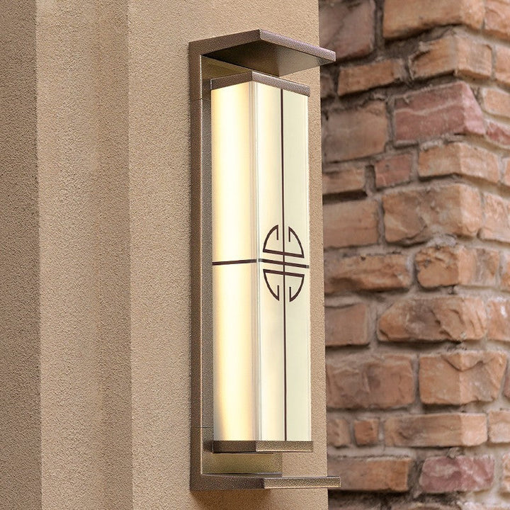 Contemporary Industrial Rectangular Aluminum Stainless Steel LED Outdoor Solar Wall Sconce Lamp For Outdoor Patio | Kalsten