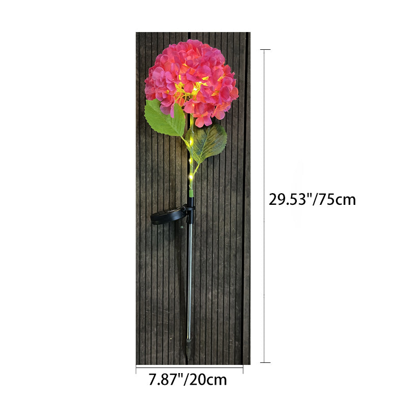 Contemporary Creative Solar Waterproof Hydrangea Round PVC Stainless Steel LED Outdoor Light For Garden | Kalsten