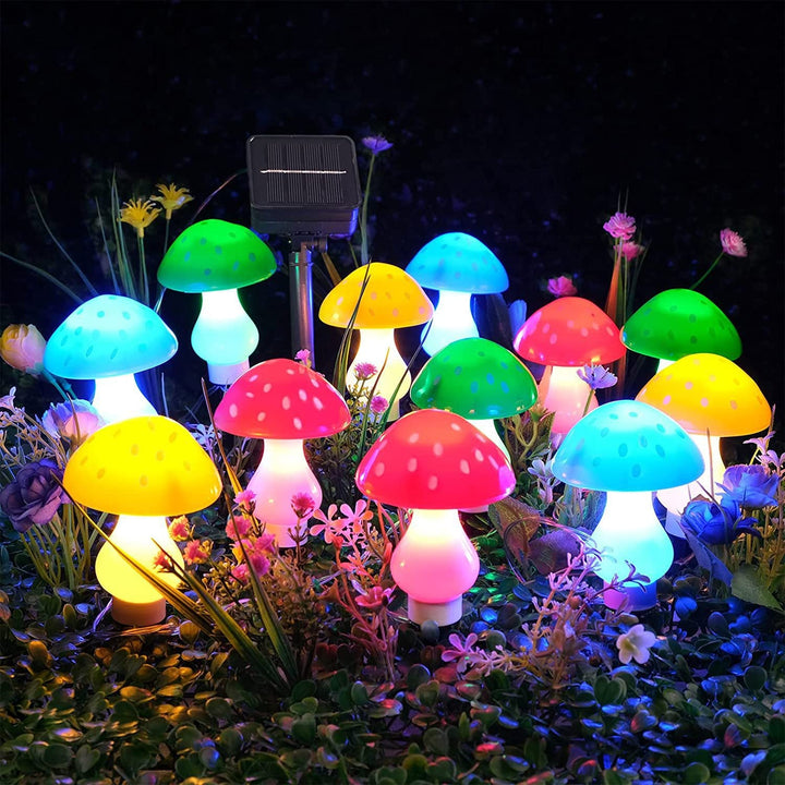 Contemporary Creative Waterproof Solar Mushroom Plastic LED Landscape Lighting Outdoor Lights For Garden | Kalsten