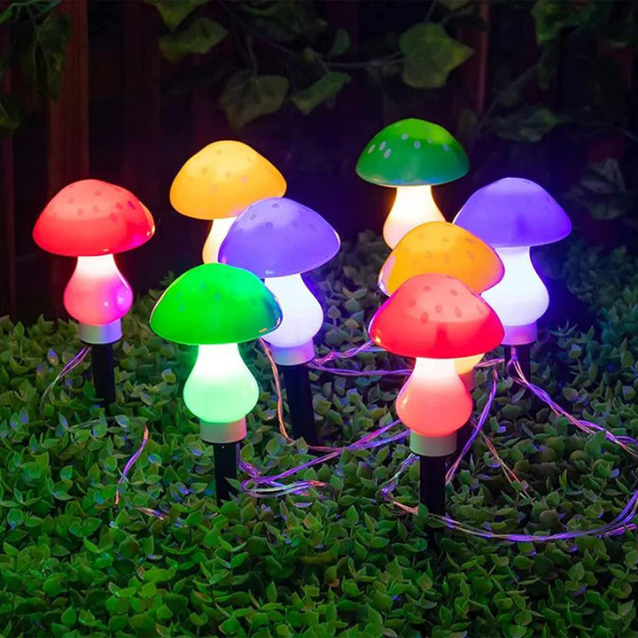 Contemporary Creative Waterproof Solar Mushroom Plastic LED Landscape Lighting Outdoor Lights For Garden | Kalsten
