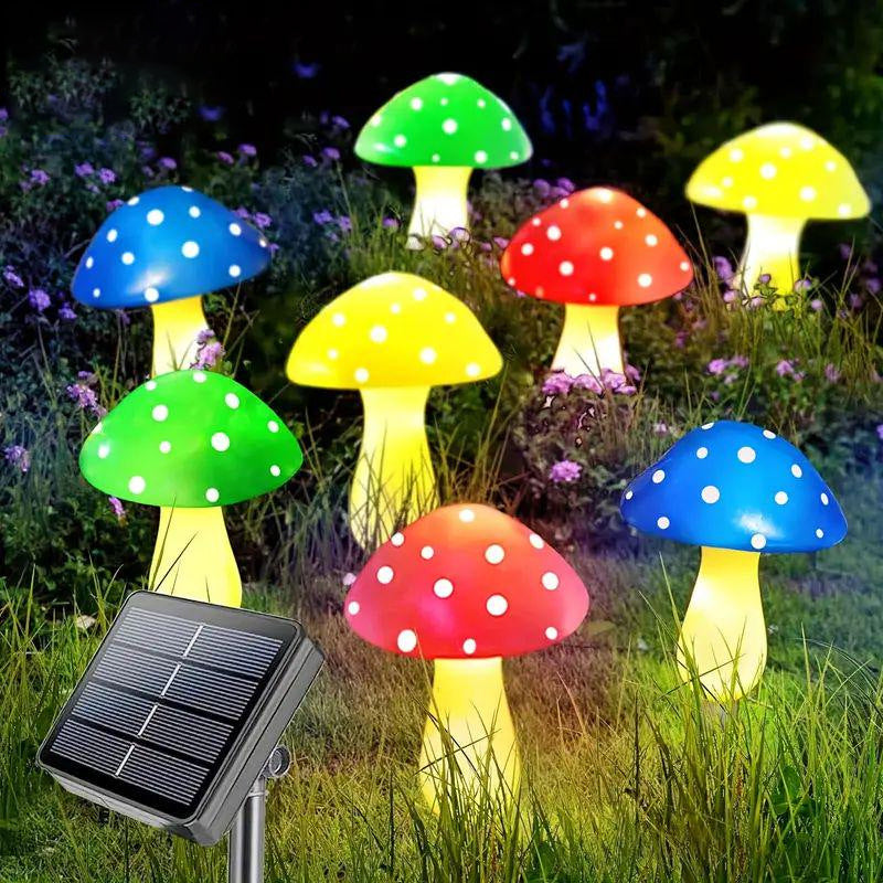 Contemporary Creative Waterproof Solar Mushroom Plastic LED Landscape Lighting Outdoor Lights For Garden | Kalsten