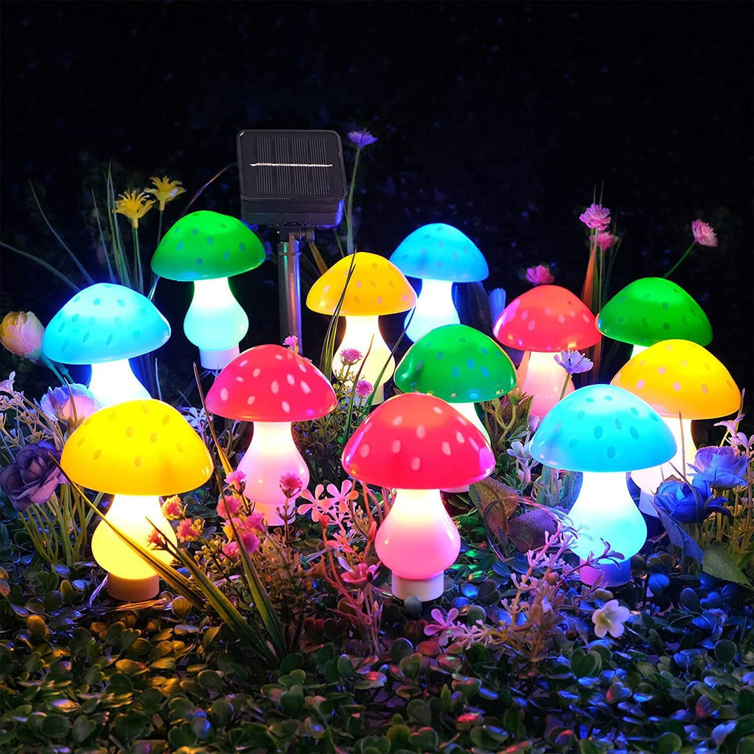Contemporary Creative Waterproof Solar Mushroom Plastic LED Landscape Lighting Outdoor Lights For Garden | Kalsten
