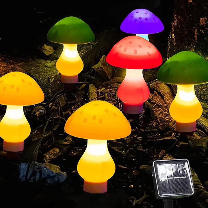 Contemporary Creative Waterproof Solar Mushroom Plastic LED Landscape Lighting Outdoor Lights For Garden | Kalsten