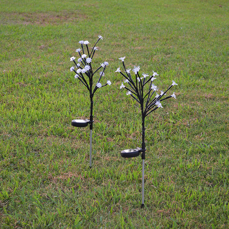 Modern Art Deco Cherry Blossom Lotus Plastic LED Outdoor Ground Plug Light For Garden | Kalsten