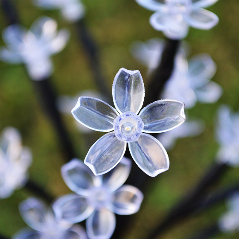 Modern Art Deco Cherry Blossom Lotus Plastic LED Outdoor Ground Plug Light For Garden | Kalsten