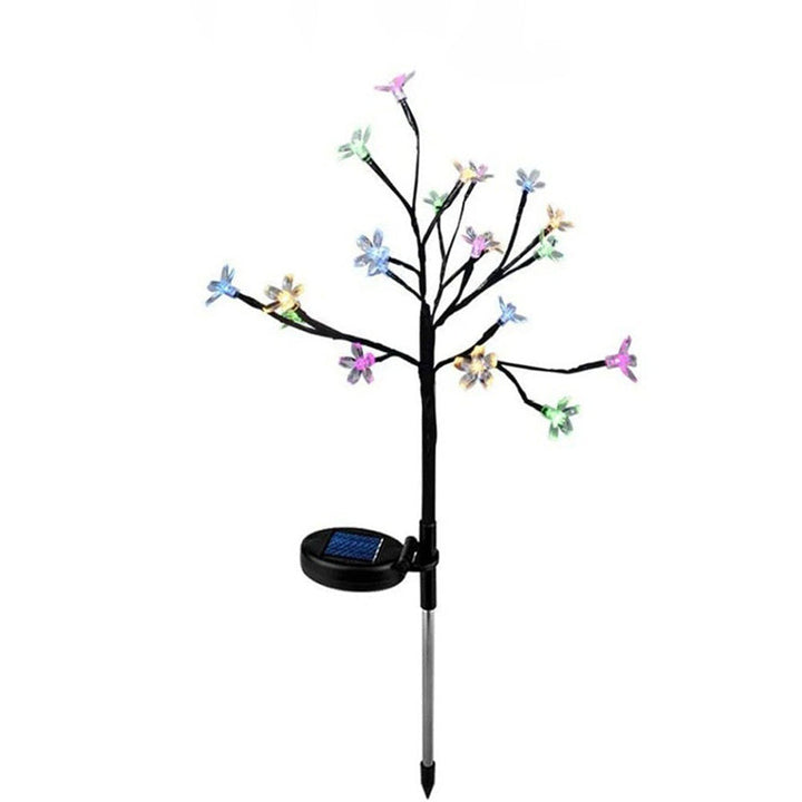 Modern Art Deco Cherry Blossom Lotus Plastic LED Outdoor Ground Plug Light For Garden | Kalsten