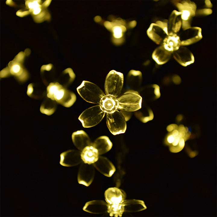 Modern Art Deco Cherry Blossom Lotus Plastic LED Outdoor Ground Plug Light For Garden | Kalsten