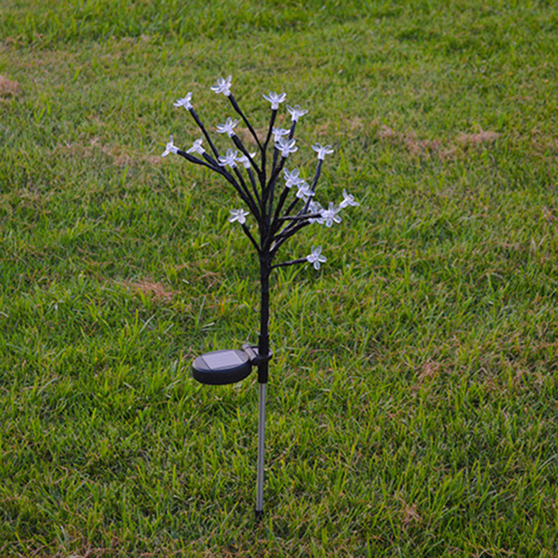 Modern Art Deco Cherry Blossom Lotus Plastic LED Outdoor Ground Plug Light For Garden | Kalsten